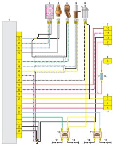 Схема микропроцессорной системы зажигания двигателей ЗМЗ-4061, -4063 ГАЗель.