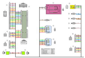 Схема электрических соединений жгута проводов заднего ВАЗ 2170 (Приора).