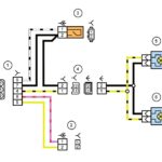 Схема электрических соединений жгута проводов заднего дополнительного (жгута проводов крышки багажника) и жгута проводов фонарей освещения номерного знака автомобиля Лада Калина 11184.
