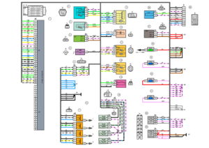 Схема электрических соединений жгута проводов системы зажигания ВАЗ 2170 (Приора).