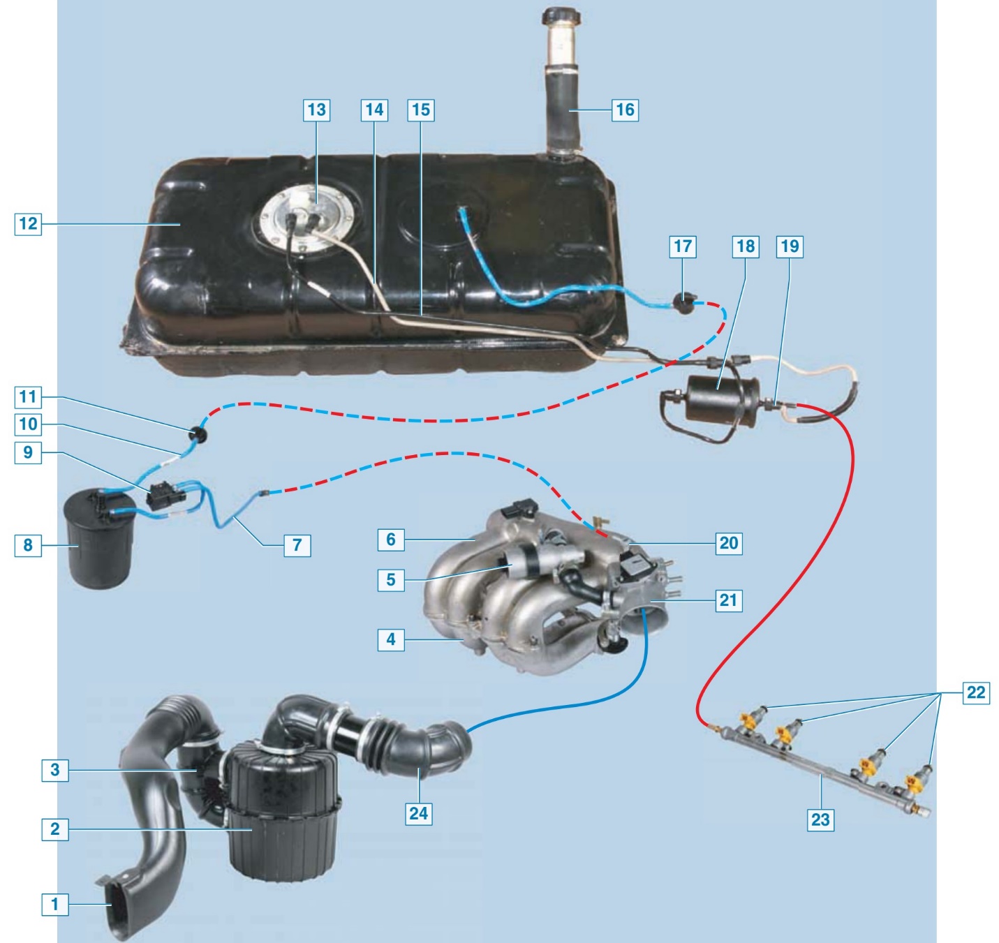 Схема соединения жгута проводов системы управления двигателем ГАЗель-Бизнес