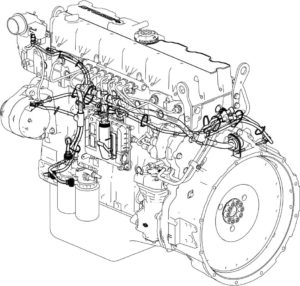 Схема прокладки жгутов двигателей ЯМЗ-5340, ЯМЗ-536.