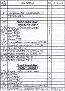 Перечень элементов изображённых на схемах автобуса ЛиАЗ-621321.