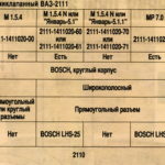 Компоненты системы управления двигателем автомобилей семейства ВАЗ-2110.