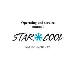 StarCool Model SC – MCI40 – WC.