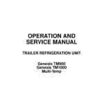 Carrier Genesis TM900, Genesis TM1000 Multi-Temp. OPERATION AND SERVICE MANUAL. TRAILER REFRIGERATION UNIT.