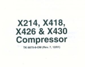 Руководство по ремонту компрессоров Thermo King X214, X418, X426 и X430 (English).