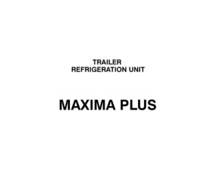 Carrier Maxima Plus Operator’s Manual.