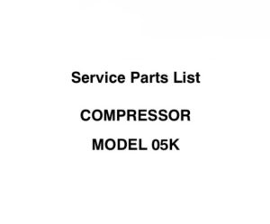 Каталог запчастей компрессора Carrier 05K (English).