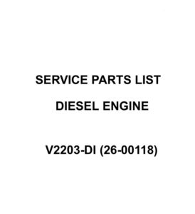 Каталог запчастей дизельного двигателя Carrier V2203-DI (26-00118) (English).