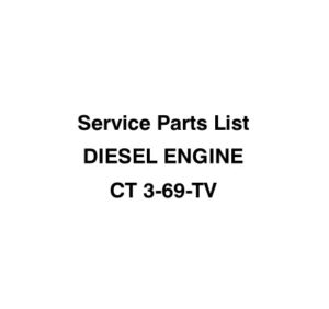 Каталог запчастей дизельного двигателя Carrier CT3-69-TV (English).
