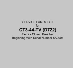 Каталог запчастей дизельного двигателя Carrier CT3-44-TV (D722) (English).
