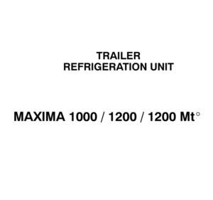 Руководство по эксплуатации и обслуживанию Carrier Maxima 1000/1200/1200 Mt ° (English).