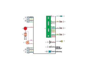 Схема электрических соединений жгута проводов переднего 21134 - 3724010-40 (Лада Самара).