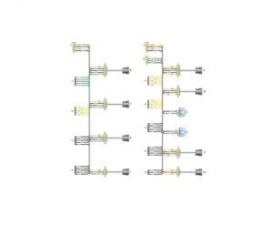 Схема соединений жгута проводов заднего бампера Kia Rio