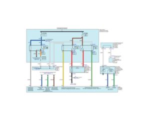 Электрическая принципиальная схема системы охлаждения двигателя автомобиля Kia Rio