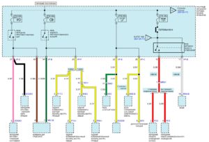 Электрическая принципиальная схема блока предохранителей салона автомобиля Kia Rio