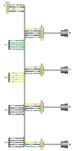 Схема соединений жгута проводов заднего бампера Kia Rio