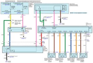 Электрическая принципиальная схема антиблокировочной системы тормозов (ABS) автомобиля Kia Rio