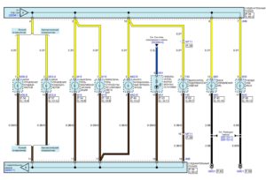 Электрическая принципиальная схема освещения автомобиля Kia Rio