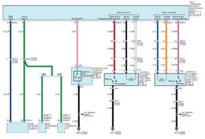 Электрическая принципиальная схема системы электронного ключа автомобиля Kia Rio