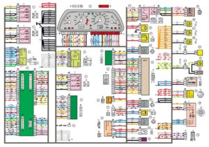 Схема электрических соединений жгута проводов панели приборов 21154 - 3724030-10 (Лада Самара).