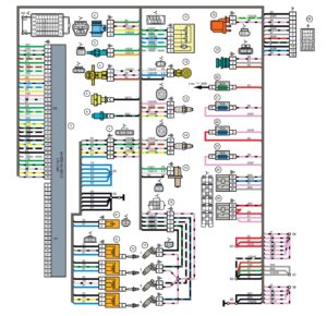 Схема электрических соединений жгута проводов системы зажигания 21703 - 3724026-00 (Лада Приора).