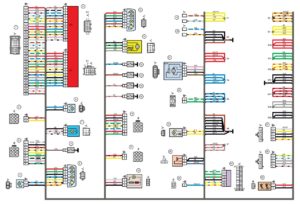 Схема электрических соединений жгута проводов заднего 21723 - 3724210-00 (Лада Приора).