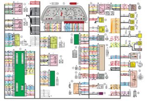 Схема электрических соединений жгута проводов панели приборов 21154 - 3724030-00 (Лада Самара).