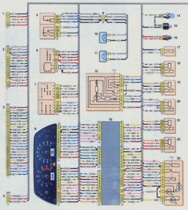 Схема соединений жгута проводов панели приборов (с 2009 г.) Шевроле Нива.