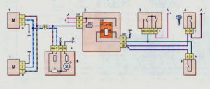 Схема включения электрокорректора фар (до 2009 г.) Шевроле Нива.