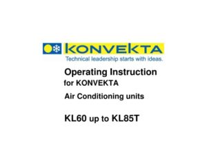 Konvekta KL60/KL85T KS310. Operating Instruction.
