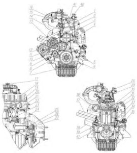 Основные узлы и агрегаты, корпусные детали. Двигатели А274-100 и А275-100 – устройство, техническое обслуживание и ремонт.
