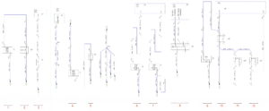 Схема соединений управления межосевым дифференциалом, распределителем гидросистемы КамАЗ-65111.