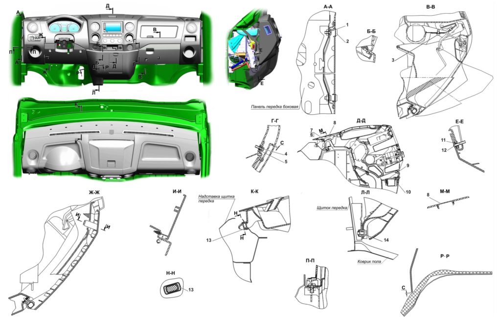 Схема панели приборов газель некст