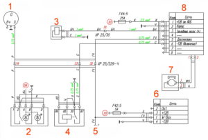 Схема электрическая принципиальная системы отопления (отопителя, дополнительного отопителя, кондиционера, предпускового подогревателя/догревателя) ГАЗель Next 4.6т.