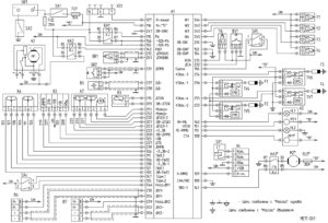 Схема электрическая функциональная ЭСУД с контроллером МЕ17.9.7/Евро-3 Для УАЗ-315195 (ЗМЗ-40904.10).