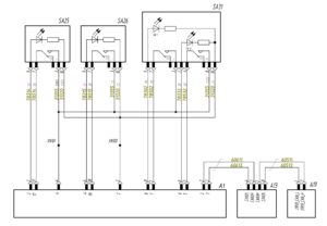 Схема подключения переключателей EBS (ABS) МАЗ- 5440.