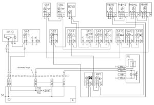 Схема подключения подсветки органов управления и указателей МАЗ-5440E9, 5340E9, 6310E9, 6430E9 с двигателем Mercedes OM501LAV/4 (Евро-5).
