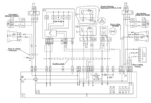 Схема указателей поворотов и аварийной сигнализации МАЗ-5440E9, 5340E9, 6310E9, 6430E9 с двигателем Mercedes OM501LAV/4 (Евро-5).