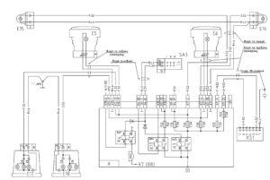 Схема включения габаритных огней и резервного реле (блок-фара) МАЗ-5440E9, 5340E9, 6310E9, 6430E9 с двигателем Mercedes OM501LAV/4 (Евро-5).