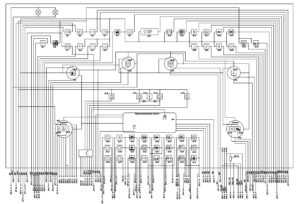 Схема электрическая функциональная комбинации приборов ЩП8099 МАЗ-5440E9, 5340E9, 6310E9, 6430E9 с двигателем Mercedes OM501LAV/4 (Евро-5).