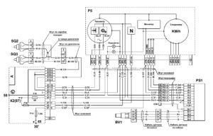 Схема подключения тахографа, тахометра и датчика нейтрали МАЗ 5340M4, 5550M4, 6312М4 (Mercedes, Евро-6).