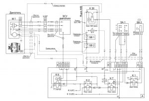 Схема системы электропитания 631228-3700001 ЭЗ автомобилей МАЗ семейства 6430.