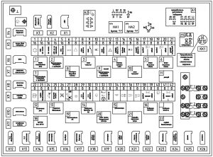Расположение элементов в блоке контроля аппаратуры МАЗ-6430, двигатели ЯМЗ, MAN, Евро-1, 2, 3, БКА-3, 643008-3700001 И.