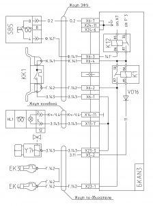 Схема подключения электрофакельного устройства (ЭФУ) МАЗ-6430, двигатели ЯМЗ, MAN, Евро-1, 2, 3, БКА-3, 643008-3700001 И.