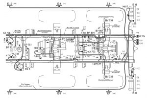 Расположение элементов электрооборудования на шасси 631228-3700001 ЭЗ автомобилей МАЗ семейства 6430.