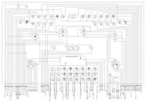 Схема электрическая функциональная комбинации приборов ЩП8099 МАЗ.