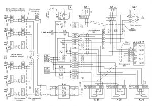 Схема подключения корректора света фар, системы управления габаритными огнями 631228-3700001 ЭЗ автомобилей МАЗ семейства 6430.