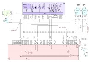 Схема подключения указателей и аварийных ламп МАЗ-6312В9.